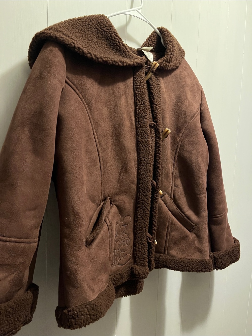 Disney Brown Faux Shearling Jacket - Cozy Winter Layer